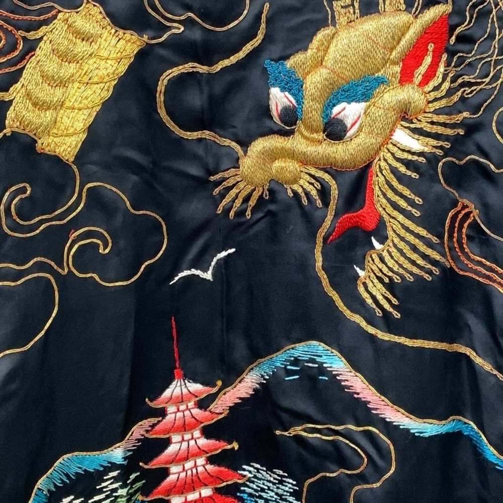 Vintage Dragon Kimono Jacket Robe